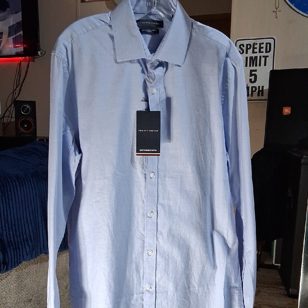 Tommy Hilfiger Men's Sky Blue Dress Shirt